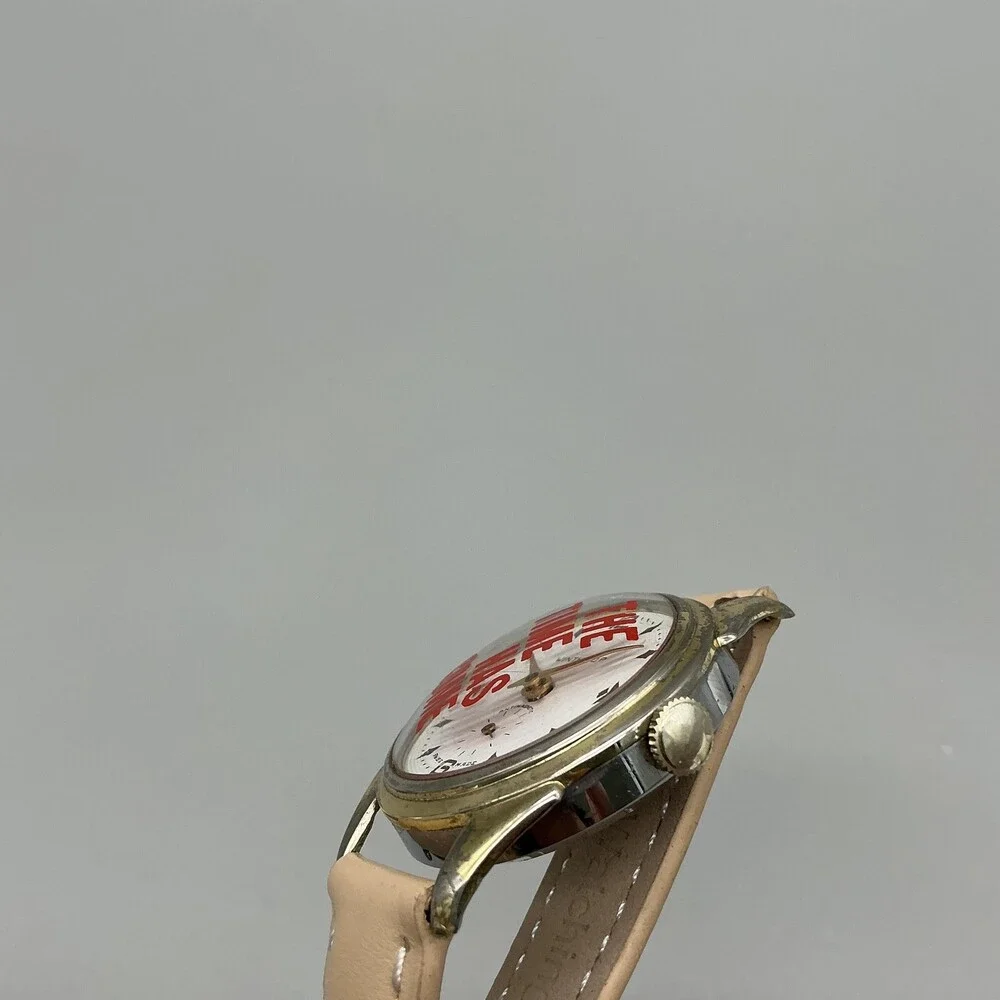 Vintage Winthrop Mens Watch 33mm Antimagnetic The Time Has Come Manual Wind